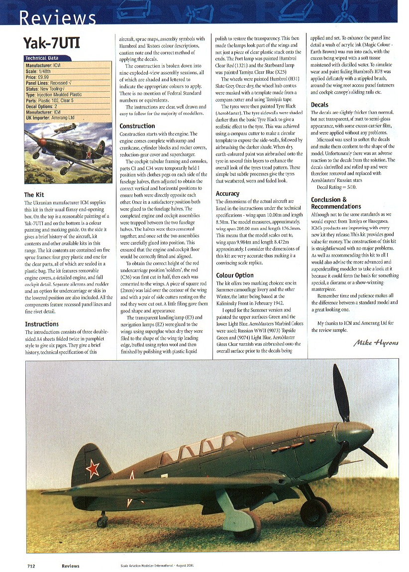 Scale Aviation Modeller International 2001-08